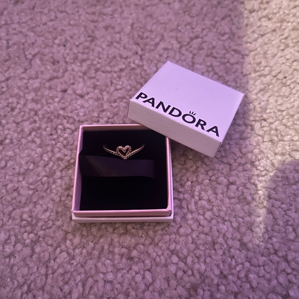 Sparkling Wishbone Promise Ring